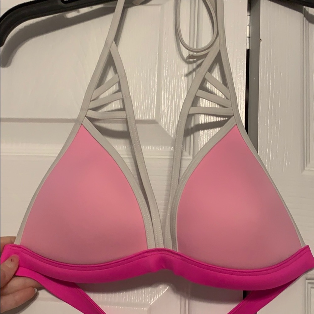 Pink bikini top